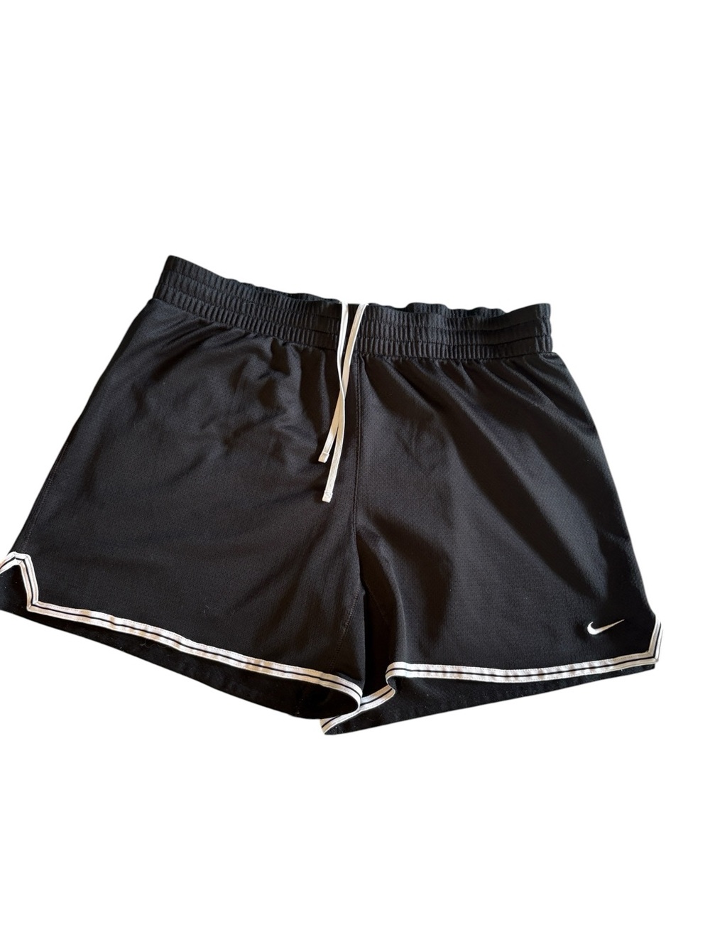 Nike Black Dri-FIT Athletic Shorts with White Label Accents